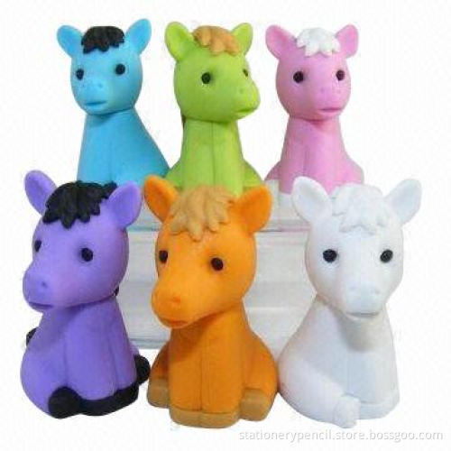 3D Animal-shaped Erasers, Made of Superior Eco-friendly TPR